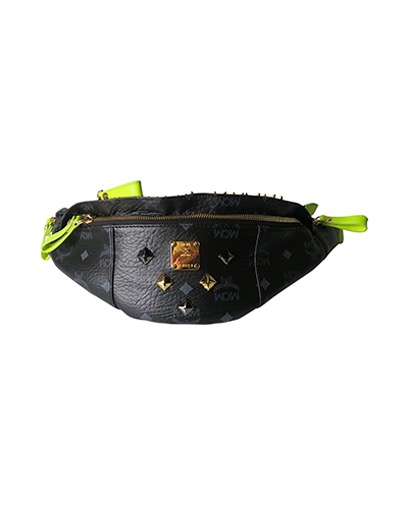 MCM Neon Spiked Bum Bag, front view